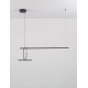 Sandy Black Steel, Aluminium & Acrylic LED 22 Watt 220-240 Volt 2600Lm 3000K IP20 L: 100 W: 30 H: 180 cm 