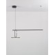 Sandy Black Steel, Aluminium & Acrylic LED 22 Watt 220-240 Volt 2600Lm 3000K IP20 L: 100 W: 30 H: 180 cm 