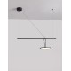 Sandy Black Steel, Aluminium & Acrylic LED 22 Watt 220-240 Volt 2600Lm 3000K IP20 L: 100 W: 30 H: 180 cm 