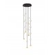 Triac Dimmable Matt Black & Gold Aluminium & Acrylic LED 64 Watt 220-240Volt 4708Lm 3000K IP20 D: 38 H: 200 cm 