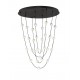 Triac Dimmable Matt Black & Gold Aluminium & Acrylic LED 102 Watt 220-240Volt 8914Lm 3000K IP20 D: 84 H: 120 cm 