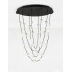 Triac Dimmable Matt Black & Gold Aluminium & Acrylic LED 102 Watt 220-240Volt 8914Lm 3000K IP20 D: 84 H: 120 cm 