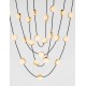 Triac Dimmable Matt Black & Gold Aluminium & Acrylic LED 102 Watt 220-240Volt 8914Lm 3000K IP20 D: 84 H: 120 cm 