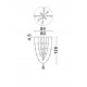 Triac Dimmable Matt Black & Gold Aluminium & Acrylic LED 102 Watt 220-240Volt 8914Lm 3000K IP20 D: 84 H: 120 cm 