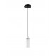 Chrome Steel & Aluminium Clear Glass Sandy Black Canopy LED 9 Watt 220-240Volt 404Lm 3000K IP20 D: 14 H: 210 cm 