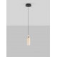 Chrome Steel & Aluminium Clear Glass Sandy Black Canopy LED 9 Watt 220-240Volt 404Lm 3000K IP20 D: 14 H: 210 cm 