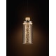 Chrome Steel & Aluminium Clear Glass Sandy Black Canopy LED 9 Watt 220-240Volt 404Lm 3000K IP20 D: 14 H: 210 cm 