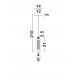 Chrome Steel & Aluminium Clear Glass Sandy Black Canopy LED 9 Watt 220-240Volt 404Lm 3000K IP20 D: 14 H: 210 cm 