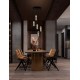 Triac Dimmable Chrome Steel & Aluminium Clear Glass Sandy Black Canopy LED 38 Watt 220-240Volt 1254Lm 3000K IP20 D: 38 H: 1