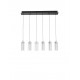 Triac Dimmable Chrome Steel & Aluminium Clear Glass Sandy Black Canopy LED 44 Watt 220-240Volt 1450Lm 3000K IP20 L: 81 W: 2