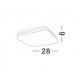 Dark Gray ABS & Acrylic Diffuser LED 24 Watt 2391Lm 3000K 220-240 Volt 50Hz Beam Angle 85o IP54 AC Driver Included L: 28 W: 28 H