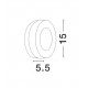 Sandy Black Aluminium & Acrylic LED 9 Watt 620Lm 3000K 100-240 Volt 50Hz Beam Angle 112o IP65 D: 15 W: 5.5 cm 