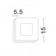 Sandy White Aluminium & Acrylic LED 9 Watt 620Lm 3000K 100-240 Volt 50Hz Beam Angle 115o IP65 L: 15 W: 5.5 H: 15 cm 