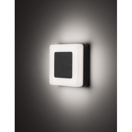 Sandy Black Aluminium & Acrylic LED 9 Watt 620Lm 3000K 100-240 Volt 50Hz Beam Angle 115o IP65 L: 15 W: 5.5 H: 15 cm 