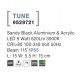 Sandy Black Aluminium & Acrylic LED 9 Watt 620Lm 3000K 100-240 Volt 50Hz Beam Angle 115o IP65 L: 15 W: 5.5 H: 15 cm 