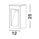 Gray Cement Glass Diffuser LED 6 Watt 450Lm 3000K 120-230V IP65 L: 12 W: 12 H: 25 cm 