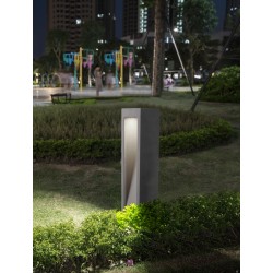 Gray Cement Glass Diffuser LED 6 Watt 450Lm 3000K 120-230V IP65 L: 12 W: 12 H: 60 cm 