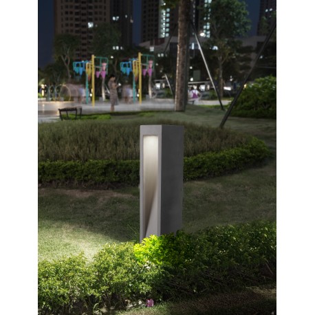Gray Cement Glass Diffuser LED 6 Watt 450Lm 3000K 120-230V IP65 L: 12 W: 12 H: 60 cm 