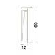 Gray Cement Glass Diffuser LED 6 Watt 450Lm 3000K 120-230V IP65 L: 12 W: 12 H: 60 cm 