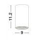Gray Cement Glass Diffuser LED 5 Watt 200Lm 3000K 120-230V IP65 D: 9 H: 11.2 cm 