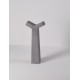 Gray Cement Glass Diffuser LED 2x5 Watt 850Lm 3000K 120-230V IP65 L: 13 W: 14.5 H: 70 cm 
