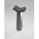 Gray Cement Glass Diffuser LED 2x5 Watt 850Lm 3000K 120-230V IP65 L: 13 W: 14.5 H: 70 cm 