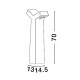 Gray Cement Glass Diffuser LED 2x5 Watt 850Lm 3000K 120-230V IP65 L: 13 W: 14.5 H: 70 cm 