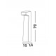 Gray Cement Glass Diffuser LED 5 Watt 200Lm 3000K 120-230V IP65 L: 15 W: 14 H: 70 cm 