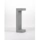 Gray Cement Glass Diffuser LED 8 Watt 380Lm 3000K 120-230V IP65 L: 16 W: 15 H: 50 cm 