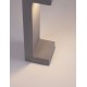 Gray Cement Glass Diffuser LED 8 Watt 380Lm 3000K 120-230V IP65 L: 16 W: 15 H: 50 cm 