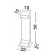 Gray Cement Glass Diffuser LED 8 Watt 380Lm 3000K 120-230V IP65 L: 16 W: 15 H: 50 cm 