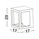 Gray Cement Glass Diffuser LED 5 Watt 200Lm 3000K 120-230V IP65 L: 17 W: 17 H: 20 cm 