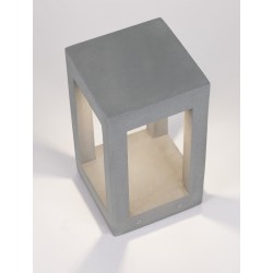 Gray Cement Glass Diffuser LED 5 Watt 200Lm 3000K 120-230V IP65 L: 20 W: 20 H: 35 cm 