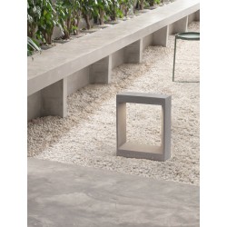 Gray Cement Glass Diffuser LED 8 Watt 380Lm 3000K 120-230V IP65 L: 28 W: 10 H: 35 cm 