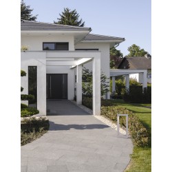 Gray Cement Glass Diffuser LED 8 Watt 380Lm 3000K 120-230V IP65 L: 28 W: 10 H: 65 cm 