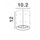 Gray Cement LED 10 Watt 220-240Volt 1044Lm 3000K IP65 D: 10.2 H: 12 cm 