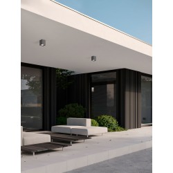 Gray Cement LED 10 Watt 220-240Volt 1021Lm 3000K IP65 L: 10.2 W: 10.2 H: 12 cm 