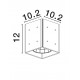Gray Cement LED 10 Watt 220-240Volt 1021Lm 3000K IP65 L: 10.2 W: 10.2 H: 12 cm 