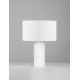 White Gypsum & White Fabric Shade LED E27 1x12 Watt 100-240Volt bulb excluded D: 35 H: 47 cm 