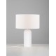 White Gypsum & White Fabric Shade LED E27 1x12 Watt 100-240Volt bulb excluded D: 35 H: 47 cm 