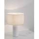 White Gypsum & White Fabric Shade LED E27 1x12 Watt 100-240Volt bulb excluded D: 35 H: 47 cm 