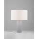 Gray Natural Concrete & White Fabric Shade LED E27 1x12 Watt 100-240Volt bulb excluded D: 35 H: 47 cm 