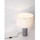 Gray Natural Concrete & White Fabric Shade LED E27 1x12 Watt 100-240Volt bulb excluded D: 35 H: 47 cm 