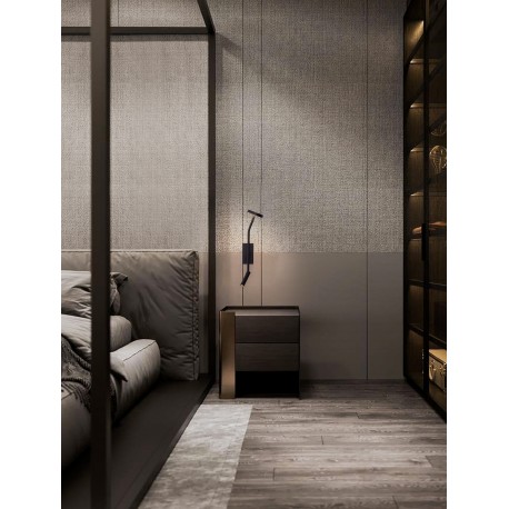 Sandy Black Aluminium & Steel LED 9 Watt 220-240 Volt 487Lm 3000K IP20 L: 10 W: 12,5 H: 46 cm 