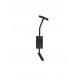 Sandy Black Aluminium & Steel LED 9 Watt 220-240 Volt 487Lm 3000K IP20 L: 10 W: 12,5 H: 46 cm 
