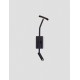 Sandy Black Aluminium & Steel LED 9 Watt 220-240 Volt 487Lm 3000K IP20 L: 10 W: 12,5 H: 46 cm 