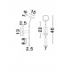 Sandy Black Aluminium & Steel LED 9 Watt 220-240 Volt 487Lm 3000K IP20 L: 10 W: 12,5 H: 46 cm 