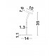 Sandy Black Aluminium & Steel LED 5 Watt 220-240 Volt 294Lm 3000K IP20 D: 14 H: 35 cm 