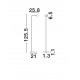 Sandy Black Aluminium & Steel LED 6 Watt 220-240 Volt 576Lm 3000K IP20 Switch On/Off L: 25,8 W: 21 H: 125,5 cm 