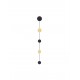 Sandy Black & Gold Aluminium LED 34 Watt 220-240Volt 1034Lm 3000K IP20 L: 150 W: 9,5 H: 63 cm 